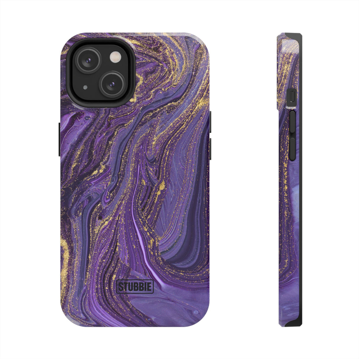 STUBBIE Phone Case for Apple iPhone - Purple Marble Phone Case