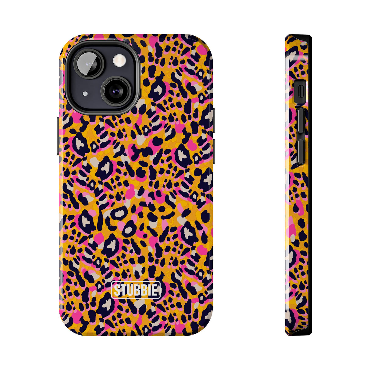 STUBBIE Phone Case for Apple iPhone - Pink Orange Leopard Phone Case