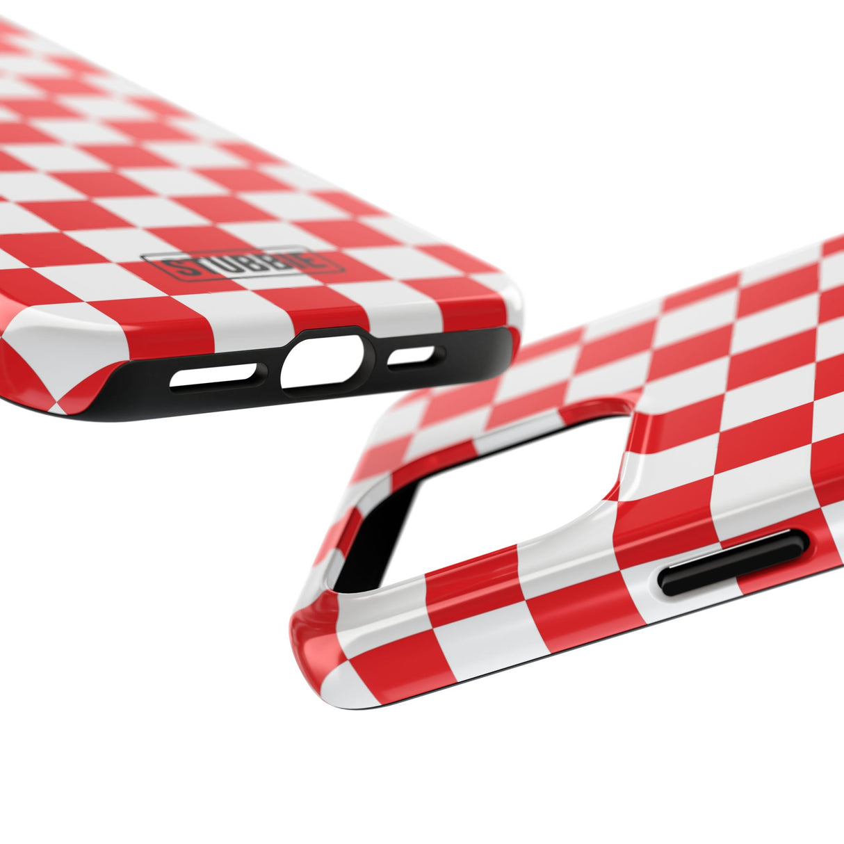 STUBBIE Phone Case for Apple iPhone - Red Checkered Phone Case