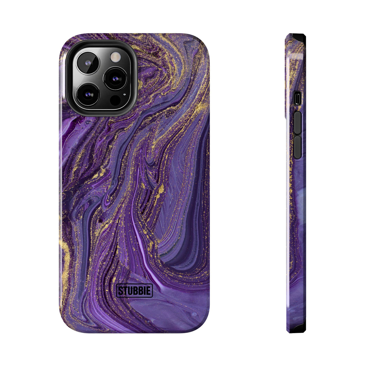 STUBBIE Phone Case for Apple iPhone - Purple Marble Phone Case