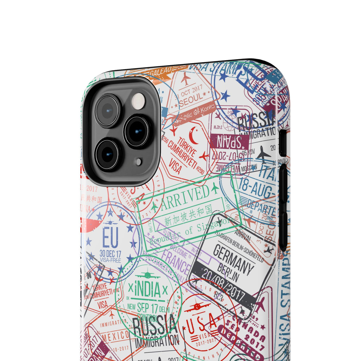 STUBBIE Phone Case for Apple iPhone - Travel Stamp Stubbie