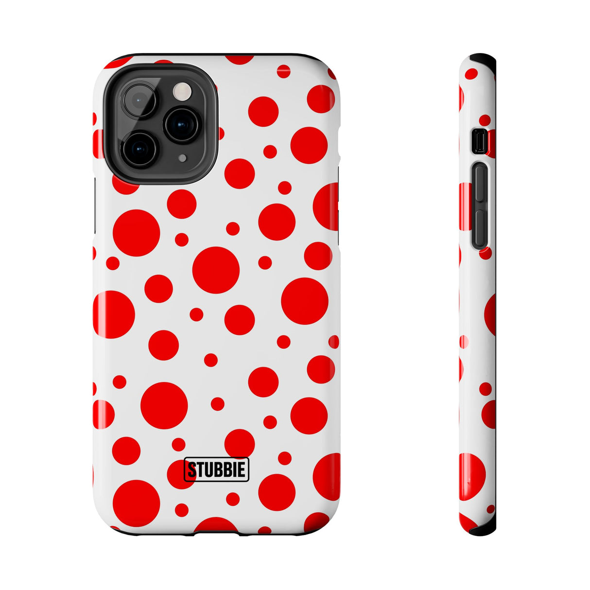 STUBBIE Phone Case for Apple iPhone - Red Polka Dot Phone Case