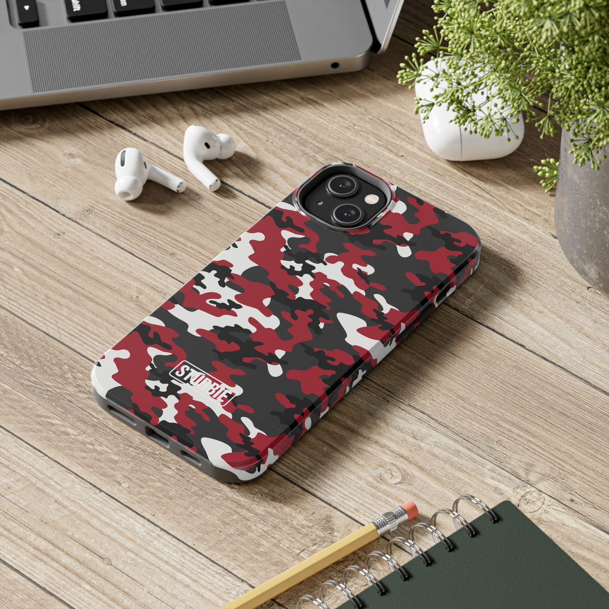 STUBBIE Phone Case for Apple iPhone - Red Camo Phone Case