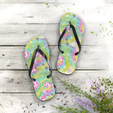 Green Tie Dye Flip Flops