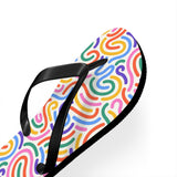 Pink Rainbow Flip Flops