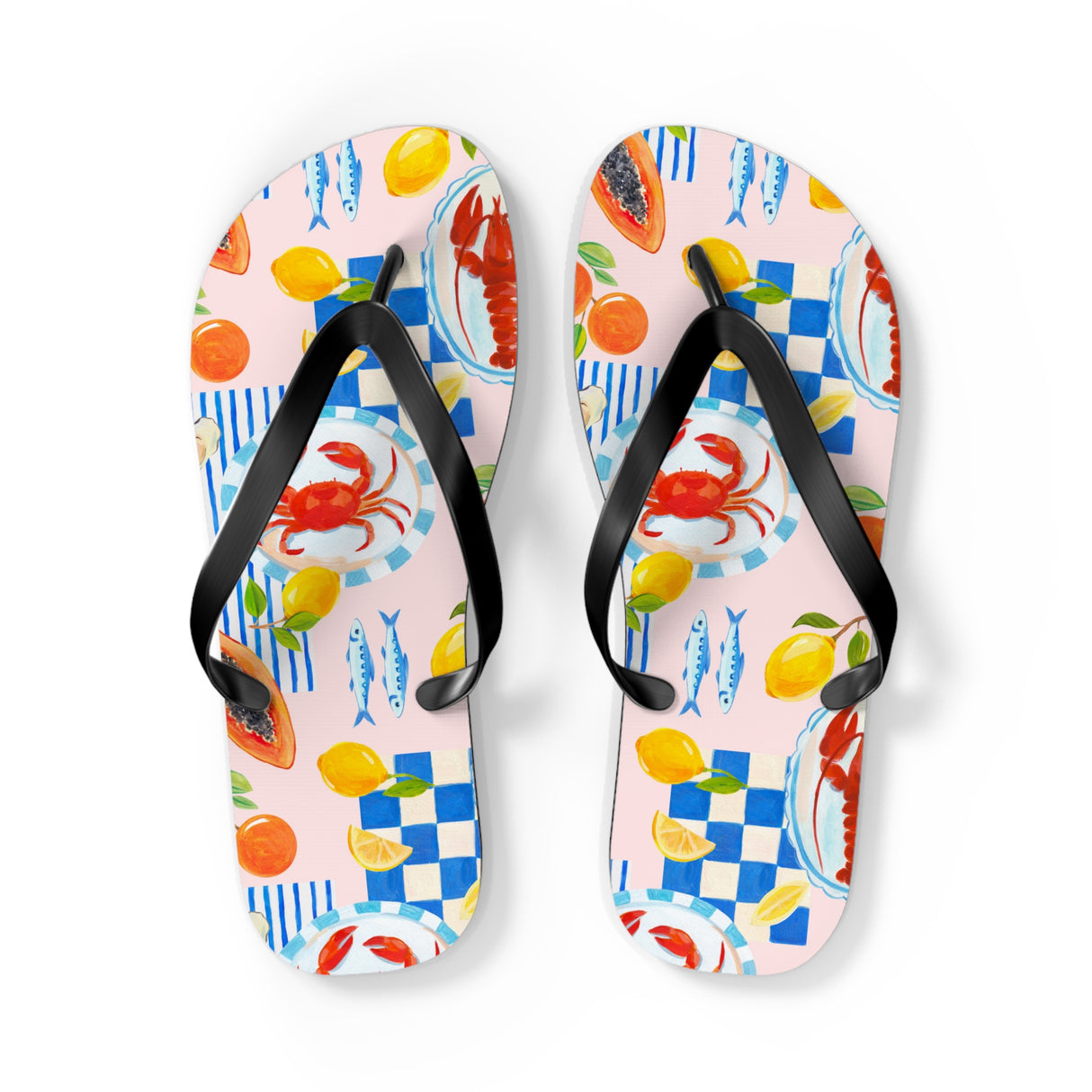 STUBBIE Flip Flops - Italian Summer Seafood STUBBIE