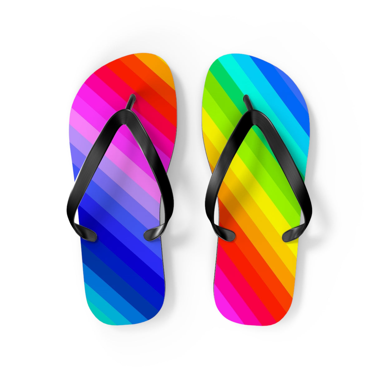 Rainbow Flip Flops