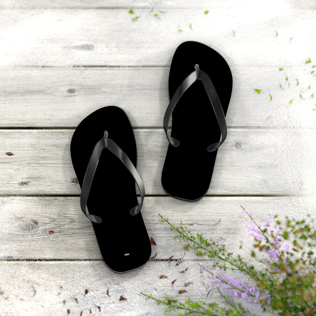 Black Flip Flops