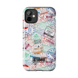 STUBBIE Phone Case for Apple iPhone - Travel Stamp Stubbie