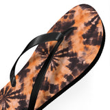 Orange Tie Dye Flip Flops