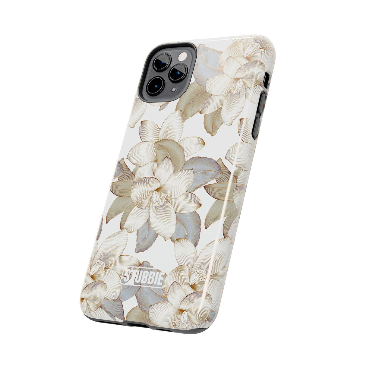 STUBBIE Phone Case for Apple iPhone - White Flowers Phone Case