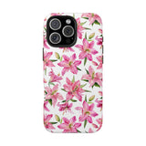 STUBBIE Phone Case for Apple iPhone - Pink Lily Flower Phone Case