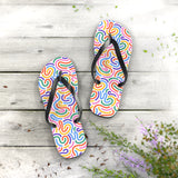 Pink Rainbow Flip Flops