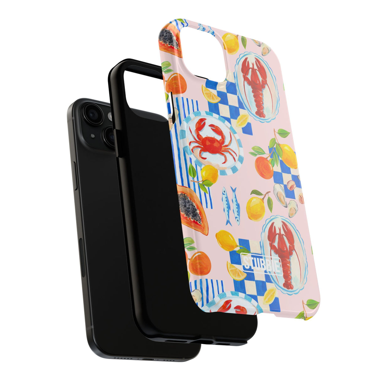 STUBBIE Phone Case for Apple iPhone - Italian Summer Seafood Stubbie