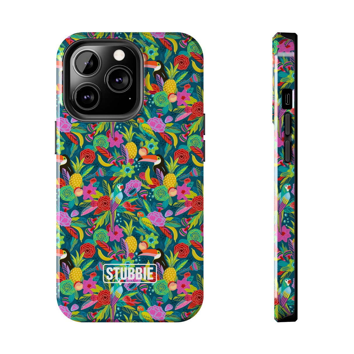 STUBBIE Phone Case for Apple iPhone - Hiding Jungle Birds Stubbie