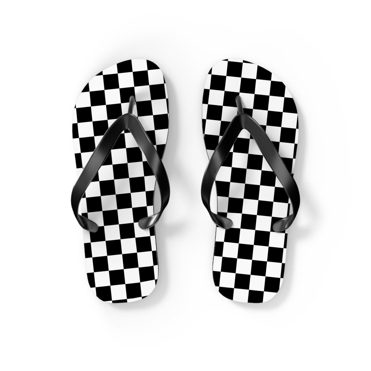 Black Square Flip Flops