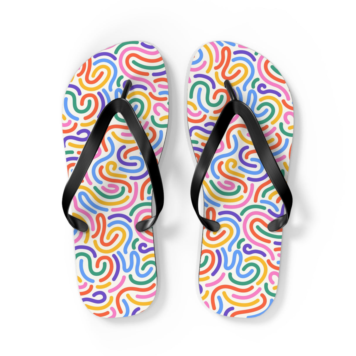 Pink Rainbow Flip Flops