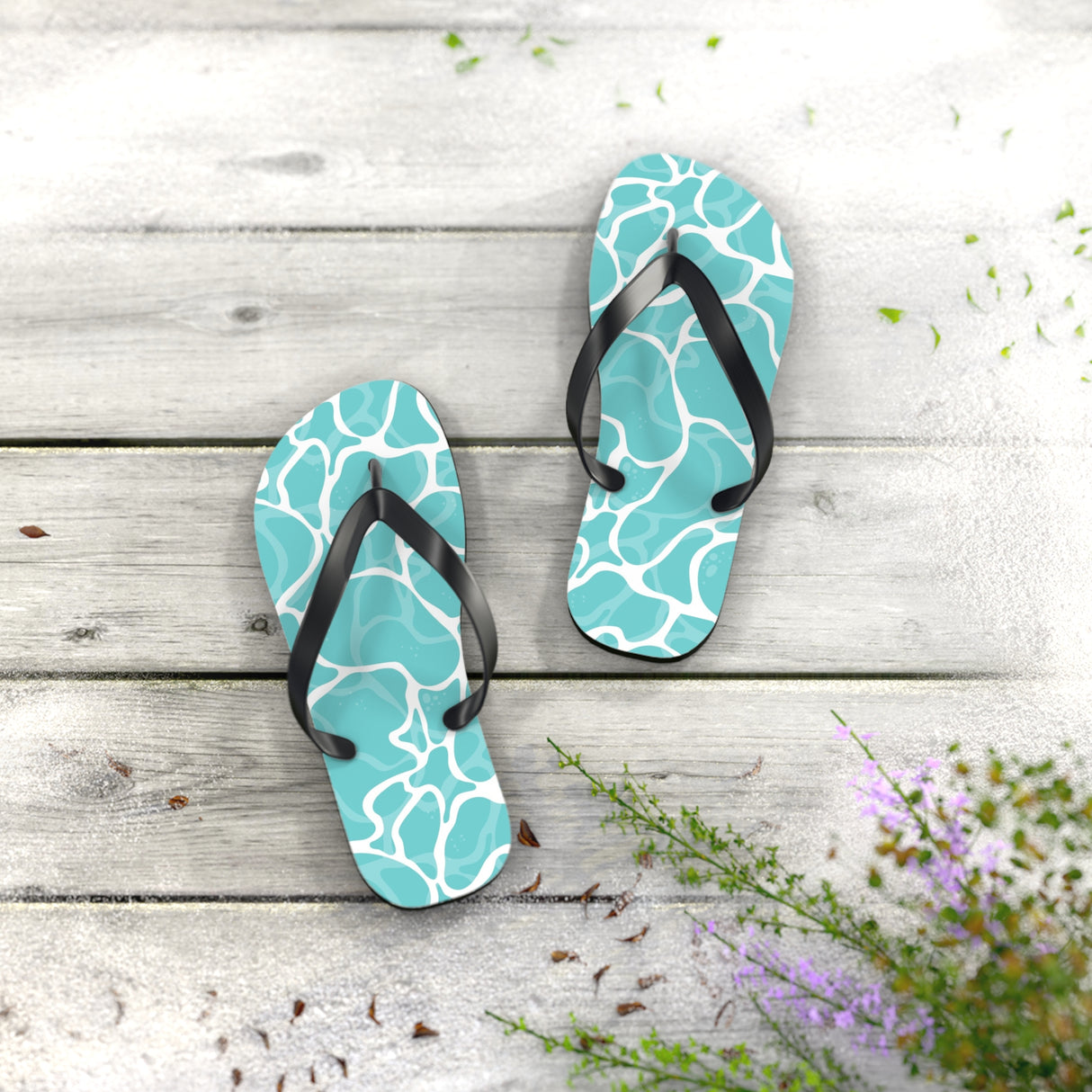 Aqua Flip Flops