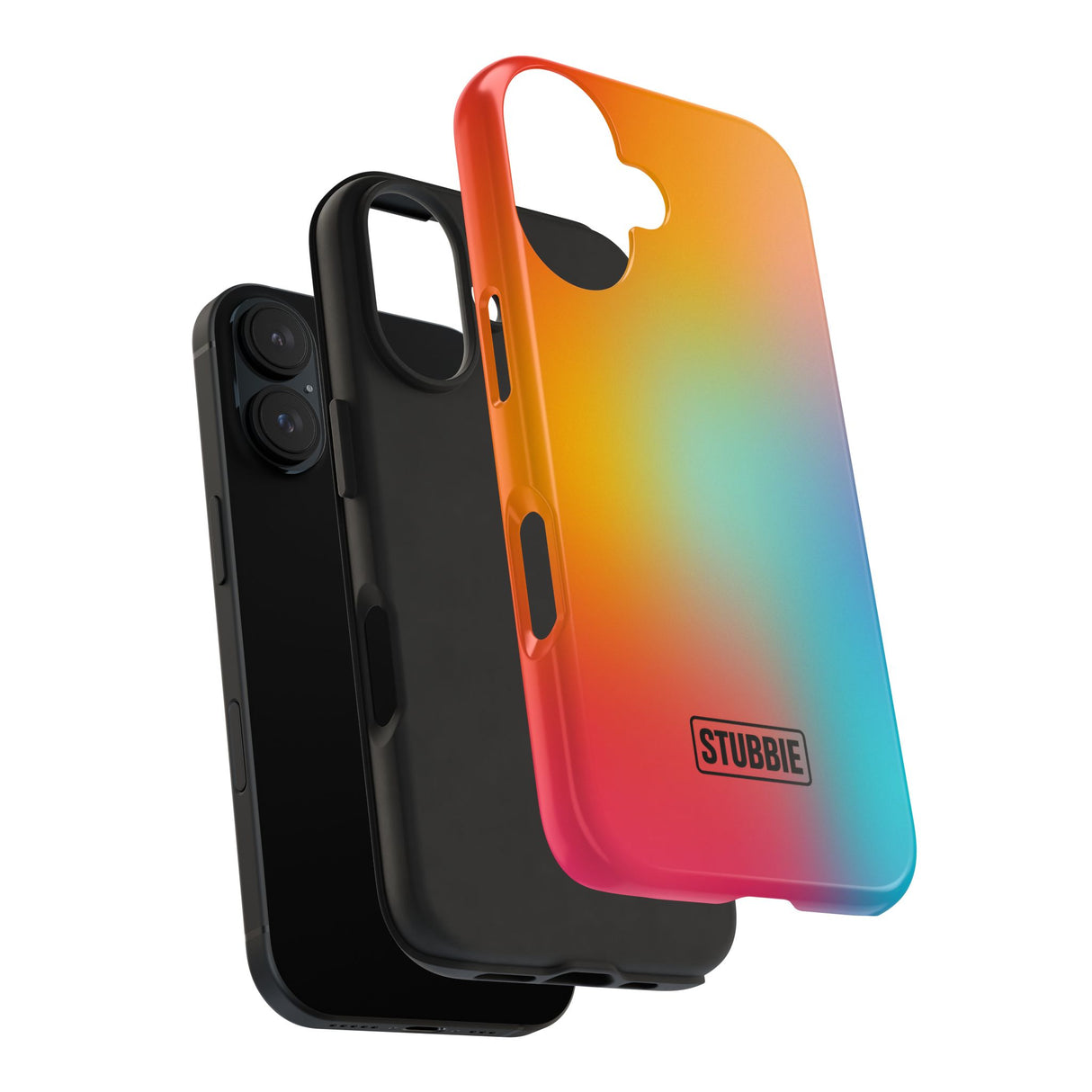 STUBBIE Phone Case for Apple iPhone - Rainbow Blue Stubbie