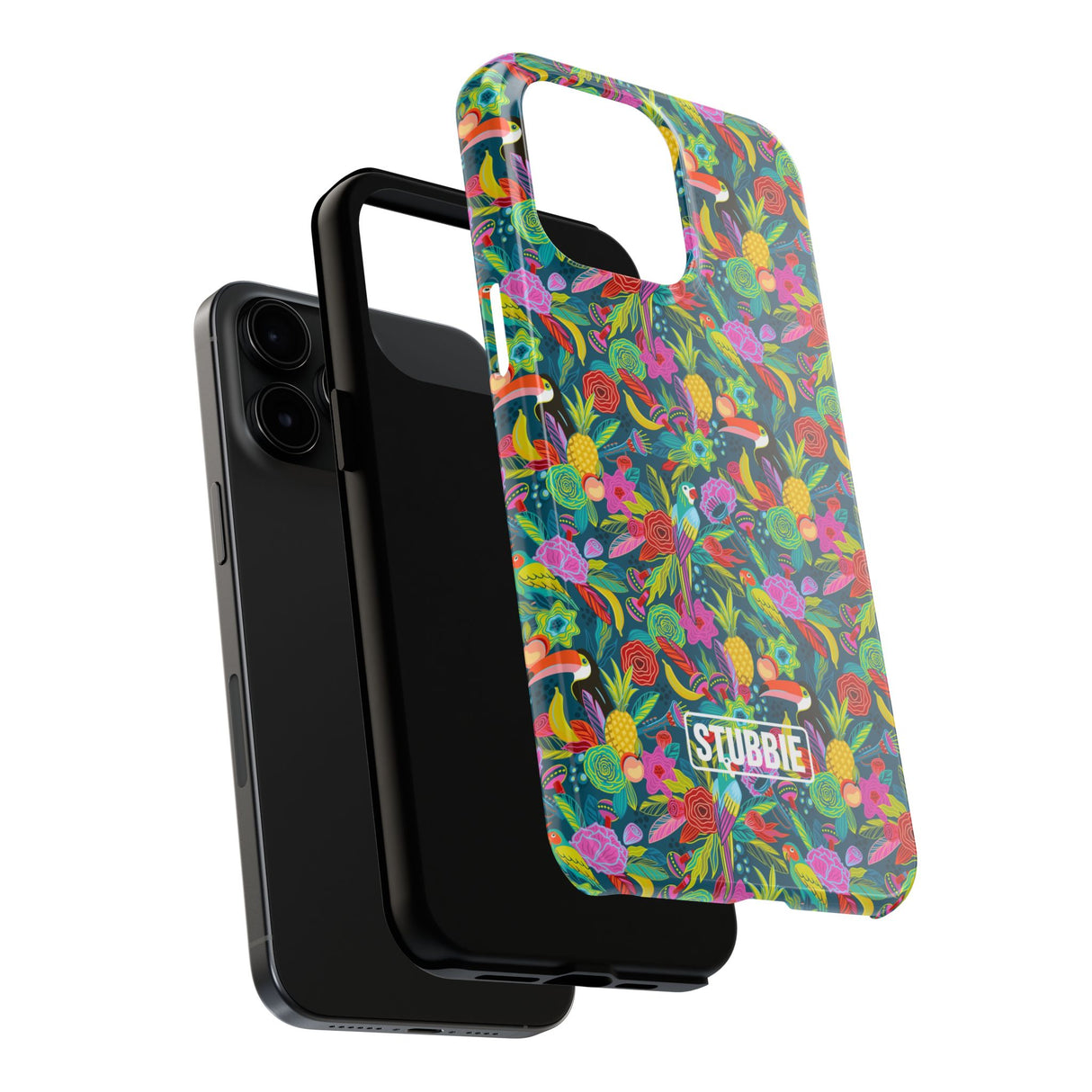 STUBBIE Phone Case for Apple iPhone - Hiding Jungle Birds Stubbie