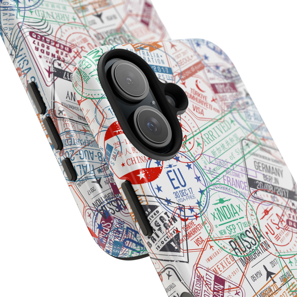 STUBBIE Phone Case for Apple iPhone - Travel Stamp Stubbie