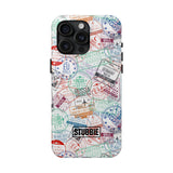 STUBBIE Phone Case for Apple iPhone - Travel Stamp Stubbie