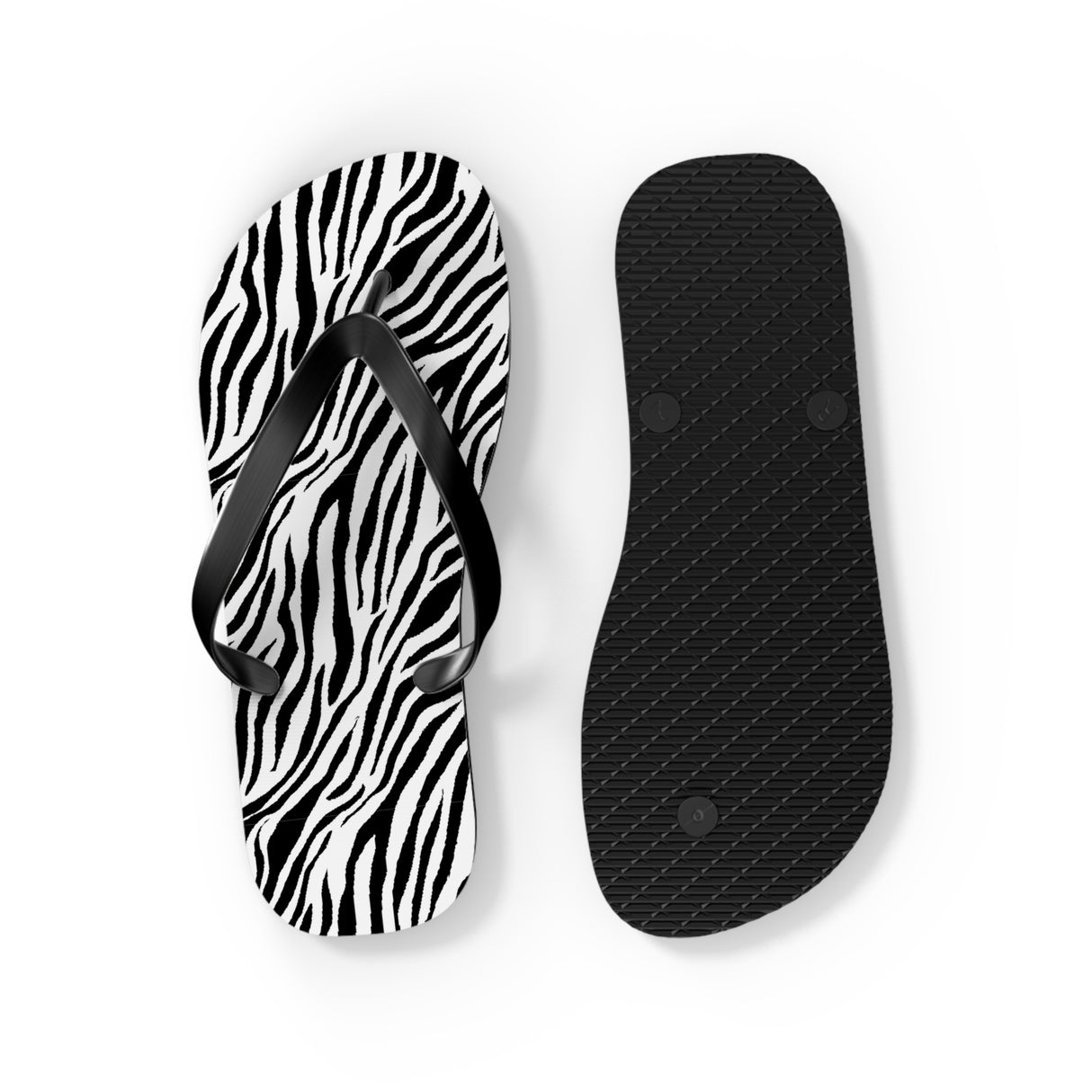 Zebra Flip Flops
