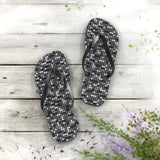 Black Sequin Flip Flops