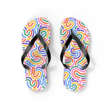 Pink Rainbow Flip Flops