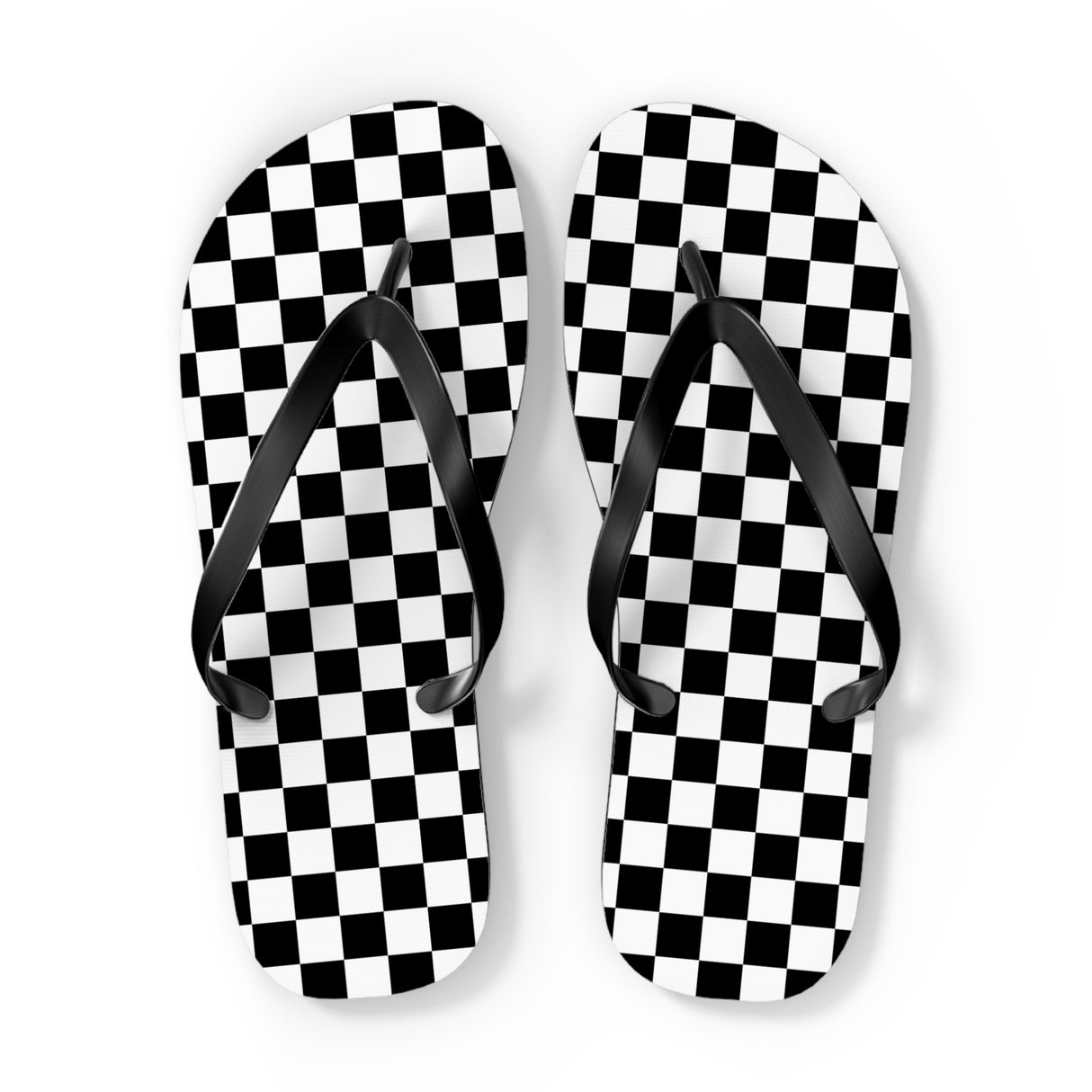 Black Square Flip Flops