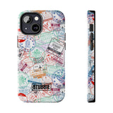 STUBBIE Phone Case for Apple iPhone - Travel Stamp Stubbie