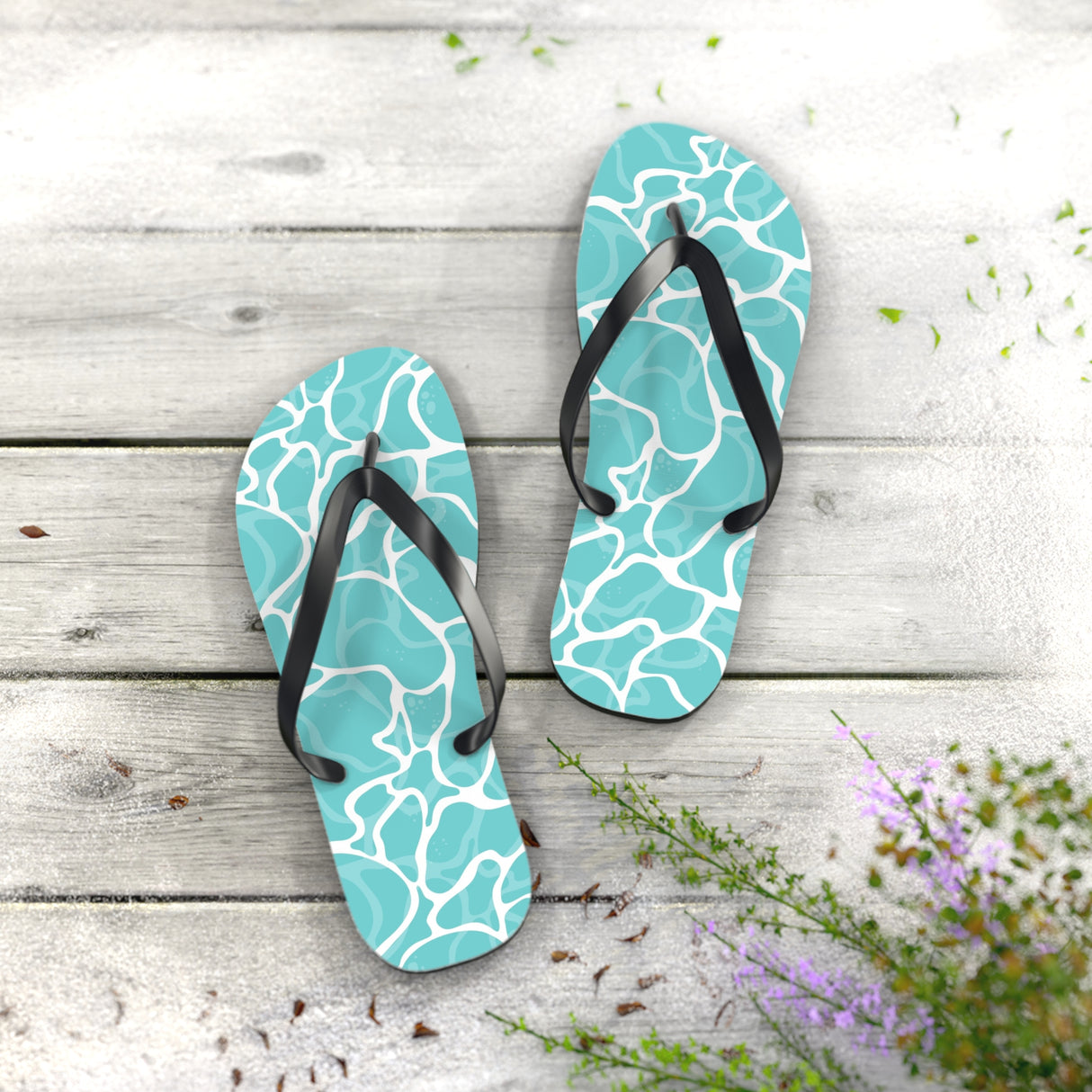 Aqua Flip Flops