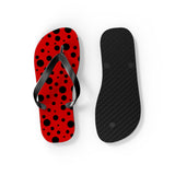 Black Polka Dot Flip Flops