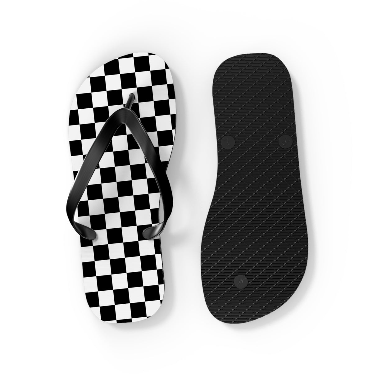 Black Square Flip Flops