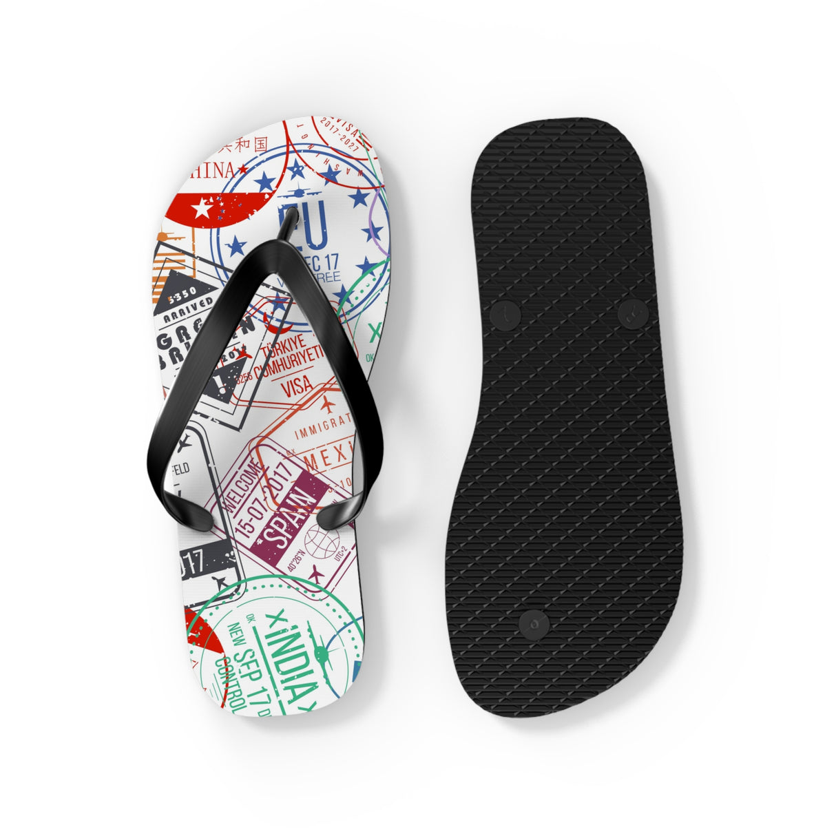 STUBBIE Flip Flops - Travel Stamp STUBBIE