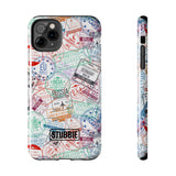 STUBBIE Phone Case for Apple iPhone - Travel Stamp Stubbie