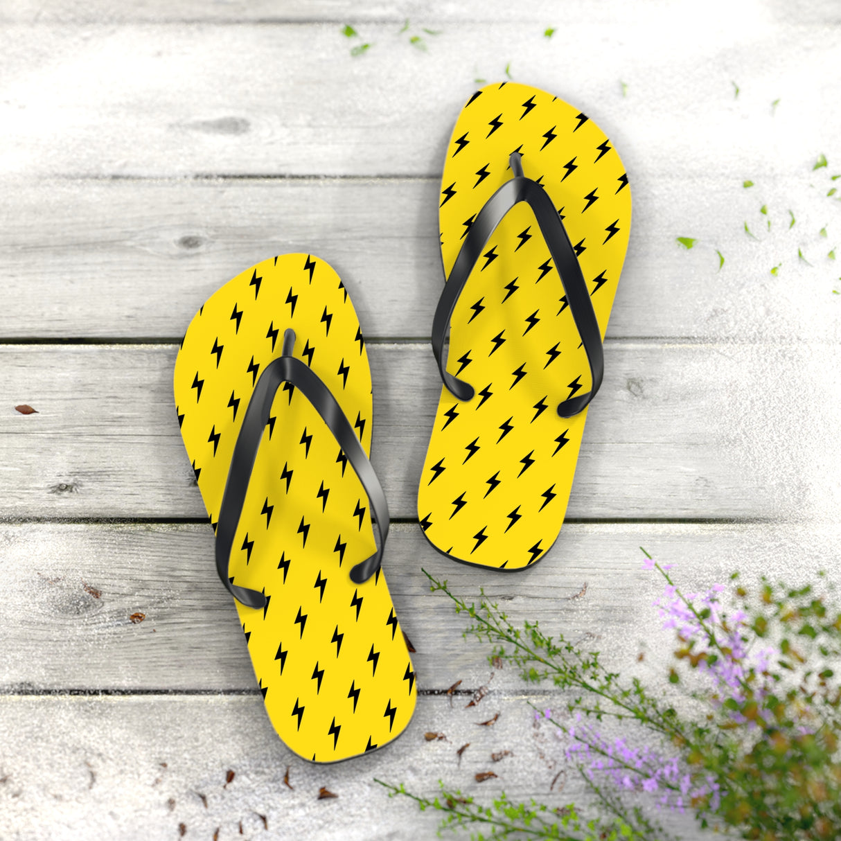 Lightning Bolt Flip Flops