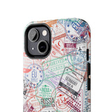 STUBBIE Phone Case for Apple iPhone - Travel Stamp Stubbie