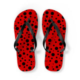 Black Polka Dot Flip Flops
