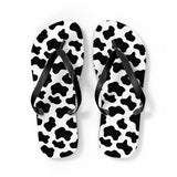 Cow Print Flip Flops