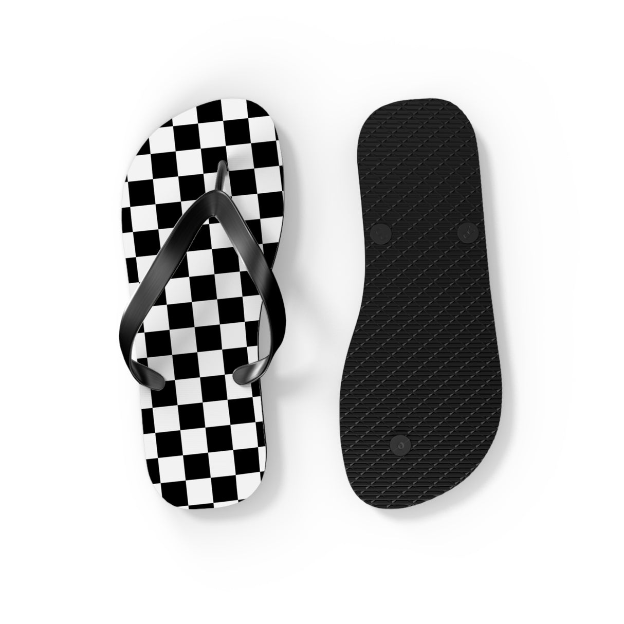 Black Square Flip Flops