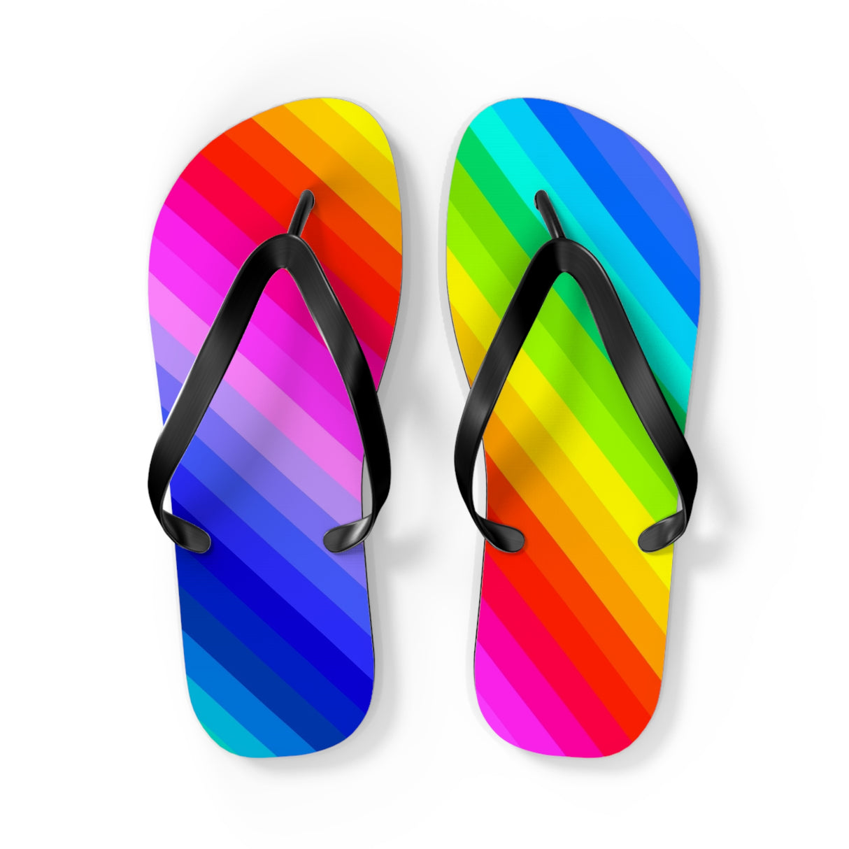 Rainbow Flip Flops