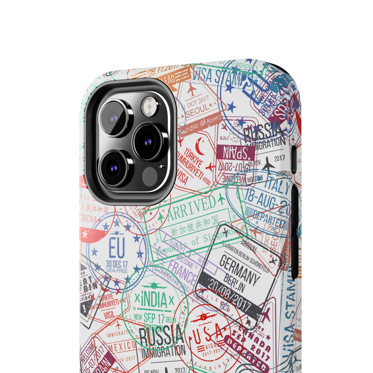 STUBBIE Phone Case for Apple iPhone - Travel Stamp Stubbie