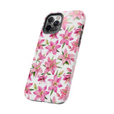 STUBBIE Phone Case for Apple iPhone - Pink Lily Flower Phone Case