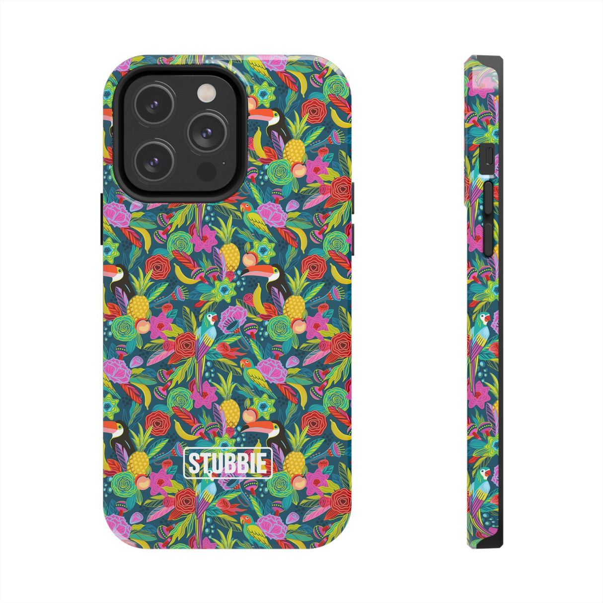 STUBBIE Phone Case for Apple iPhone - Hiding Jungle Birds Stubbie