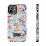 STUBBIE Phone Case for Apple iPhone - Travel Stamp Stubbie
