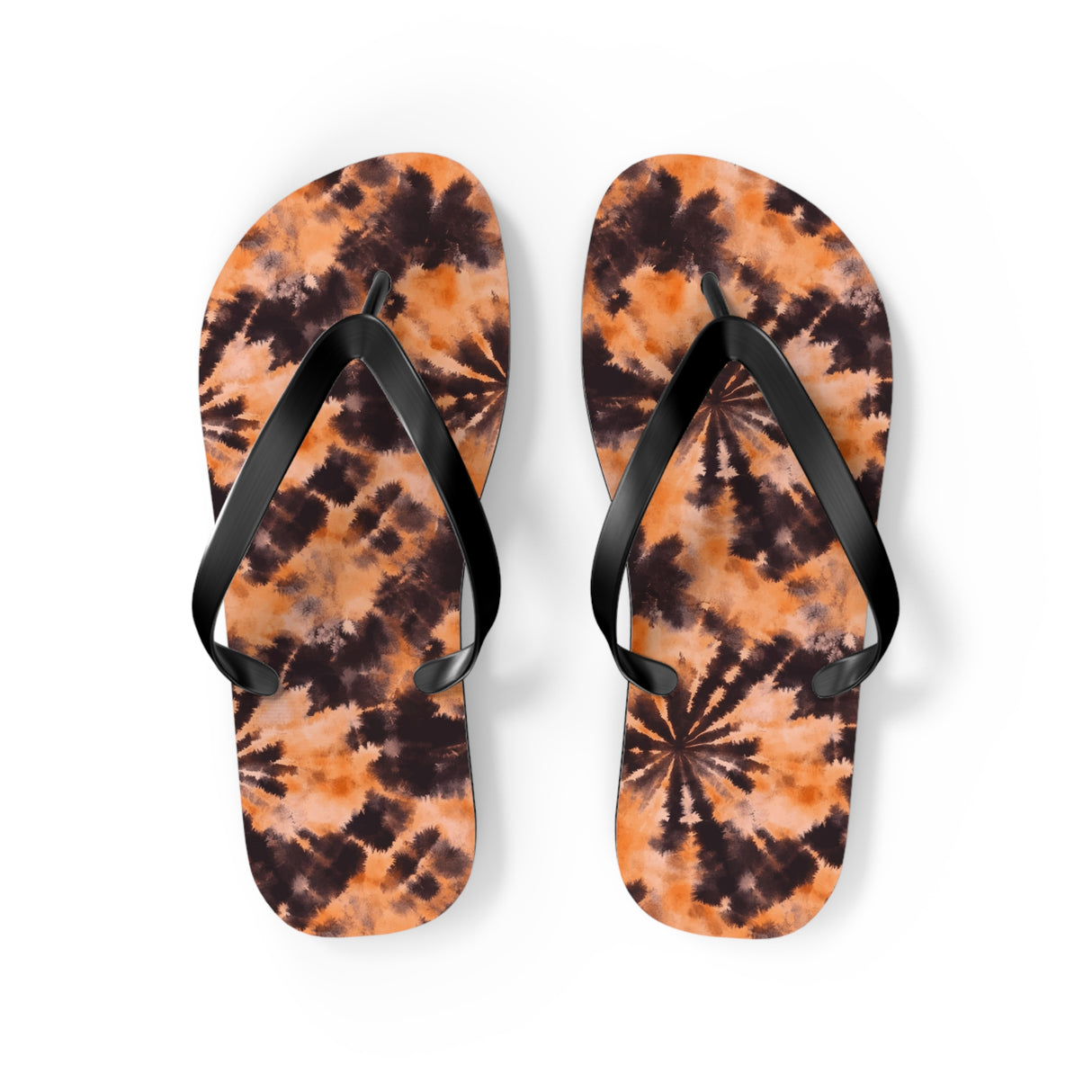 Orange Tie Dye Flip Flops
