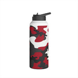 Red Camouflage Stainless Steel Water Bottle