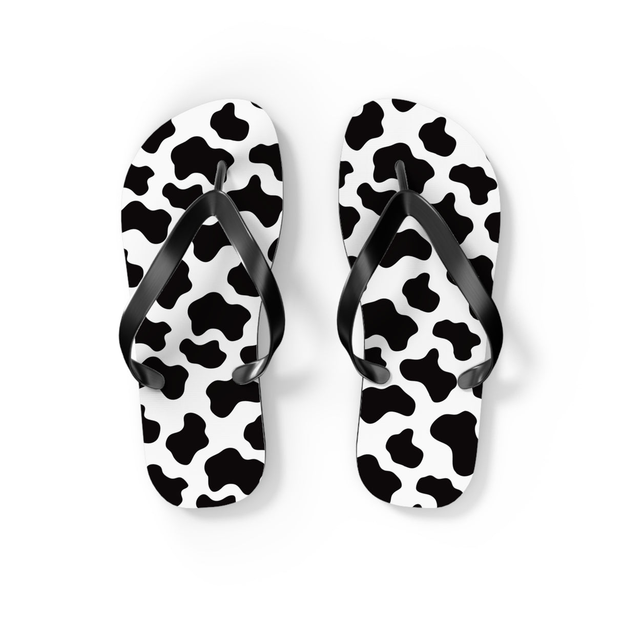 Cow Print Flip Flops