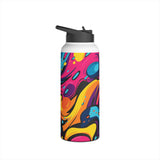 Messy Bright Paint Stainless Steel Water Bottle